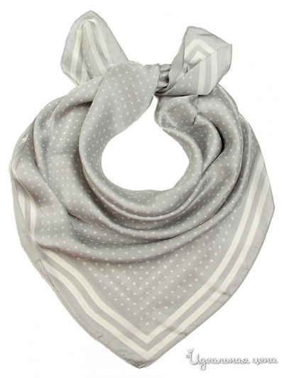 Платок, 90х90 см Venera, цвет стальной, белый