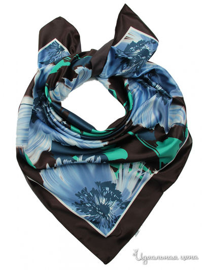 Платок, 90*90 см Venera, цвет черный, зеленый, сиреневый, синий