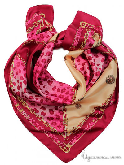 Платок, 90*90 см Venera, цвет бордовый, розовый, бежевый, черный