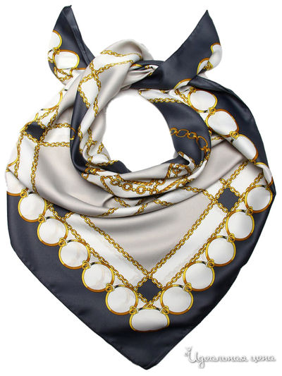 Платок, 90*90 см Venera, цвет серый