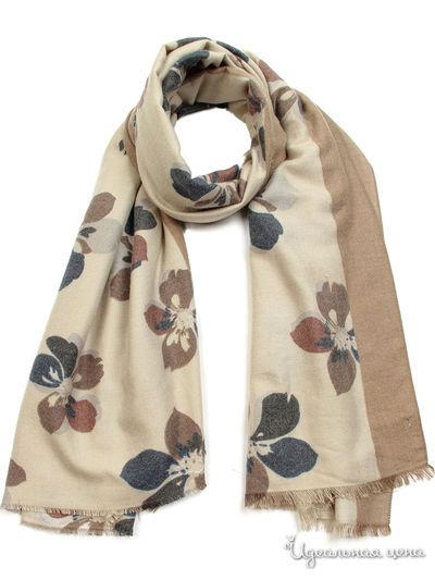 Палантин, 73*180 см Venera, цвет бежевый, коричневый, серый, молочный