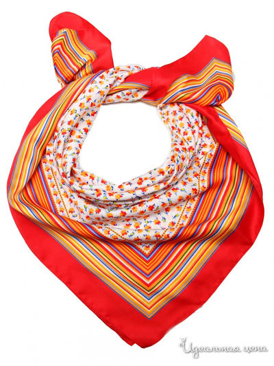 Платок, 90*90 см Venera, цвет оранжевый