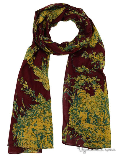 Палантин, 70*200 см Venera, цвет бордовый, желтый