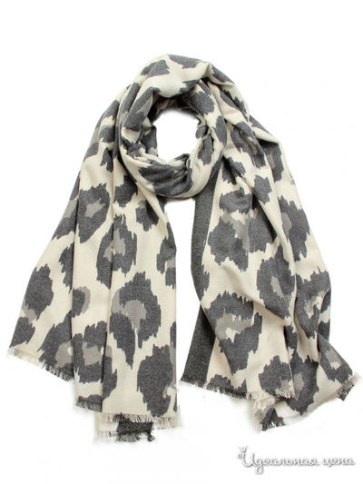 Палантин, 73*180 см Venera, цвет белый, серый