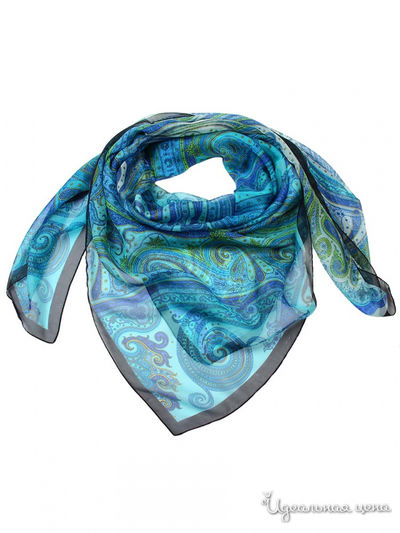 Платок, 140*140 см Venera, цвет синий, цветной