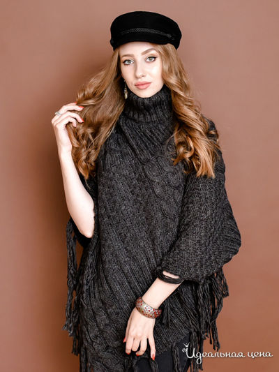 Пончо Venera, цвет темно-серый