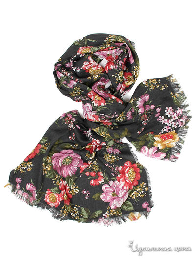 Палантин, 60х190 см Venera, цвет серый, цветной