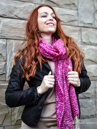 Палантин, 70*180 см Venera, цвет розовый