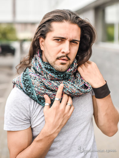 Палантин, 45х195 см Venera, цвет темно-бирюзовый