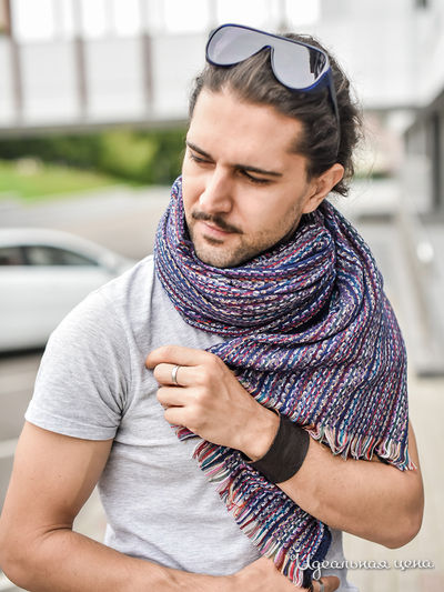 Палантин, 65*180 см Venera, цвет синий