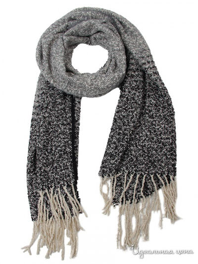 Палантин, 65*180 см Venera, цвет черный, серый