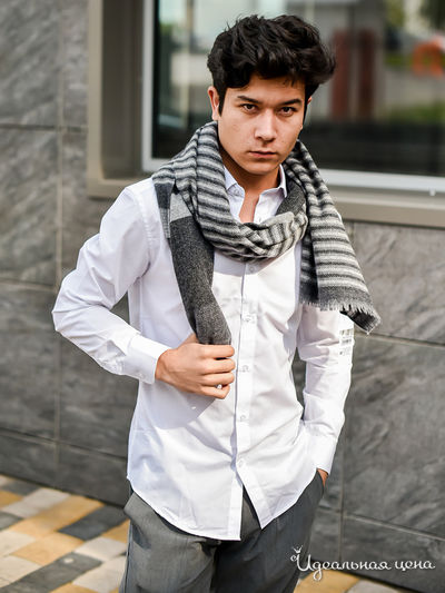 Палантин, 60*180 см Venera, цвет серый