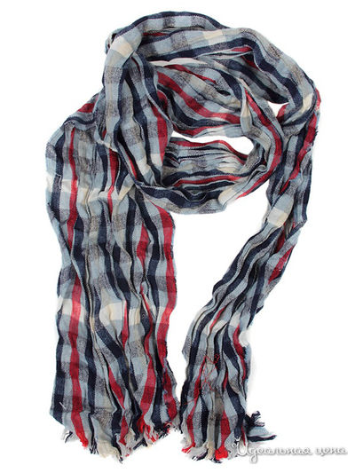 Шарф, 43*180 см Venera, цвет синий, красный, серый