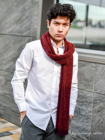 Шарф, 40*190 см Venera, цвет бордовый, терракотовый