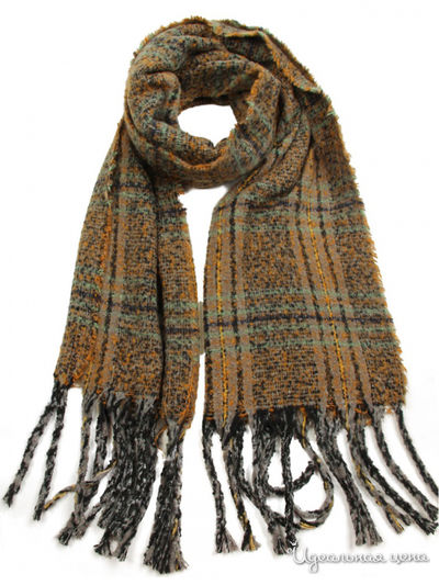 Палантин, 50*180 см Venera, цвет оливковый, серый, черный