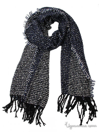 Палантин, 65*180 см Venera, цвет белый, черный, синий