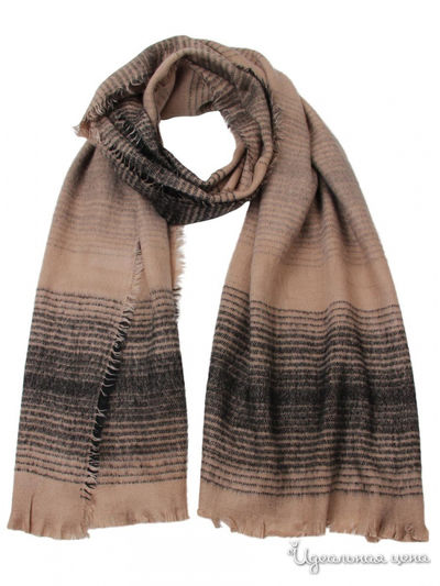 Палантин, 65*200 см Venera, цвет бежевый, черный