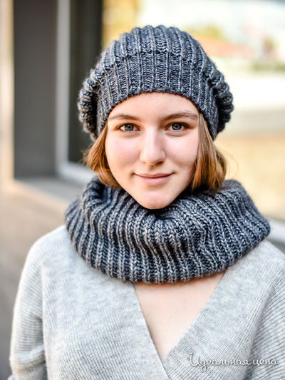 Комплект: шапка, шарф Venera, цвет серый