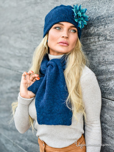Комплект: шапка, шарф Venera, цвет синий