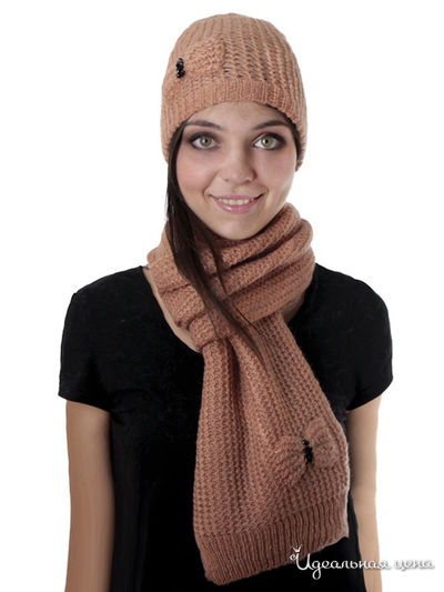Комплект: шапка, шарф Venera, цвет коричневый