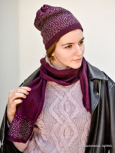 Комплект: шапка, шарф Venera, цвет бордовый