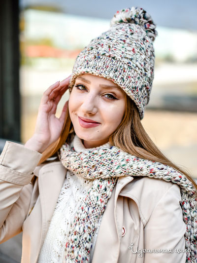 Комплект: шапка, шарф Venera, цвет бежевый