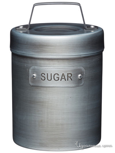Ёмкость для хранения сахара, 1 л Kitchen Craft, цвет серебряный