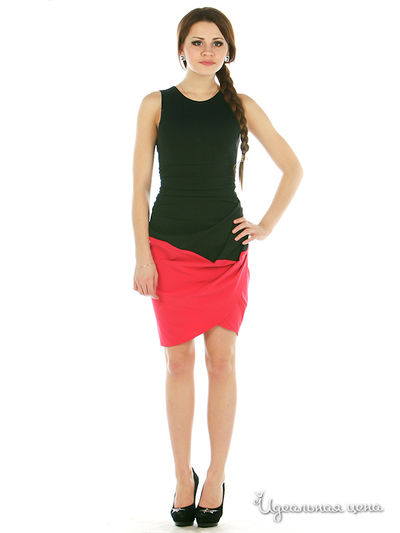 Платье SOCIETA&ATOS LOMBARDINI, цвет цвет черный / малиновый