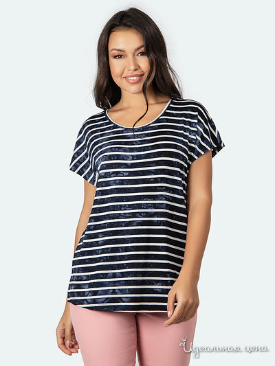 Футболка Vis-a-vis, цвет синий, белый