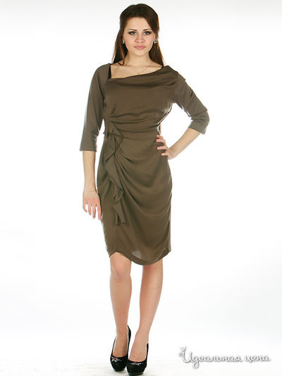 Платье SOCIETA&ATOS LOMBARDINI, цвет цвет хаки