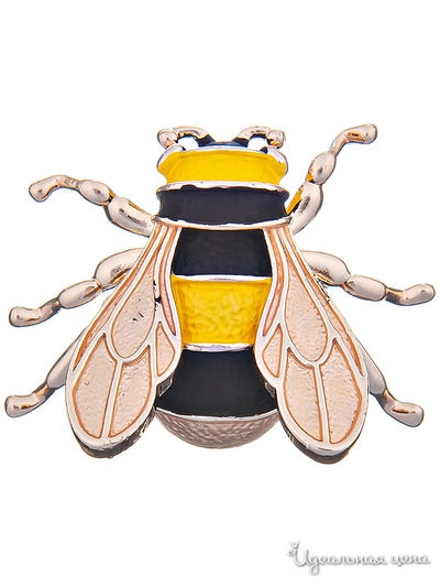 Брошь Shadore, цвет желтый, черный