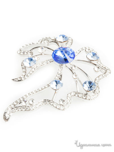 Брошь Shadore, цвет серебристый, голубой, синий