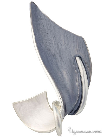 Брошь Shadore, цвет серый, белый