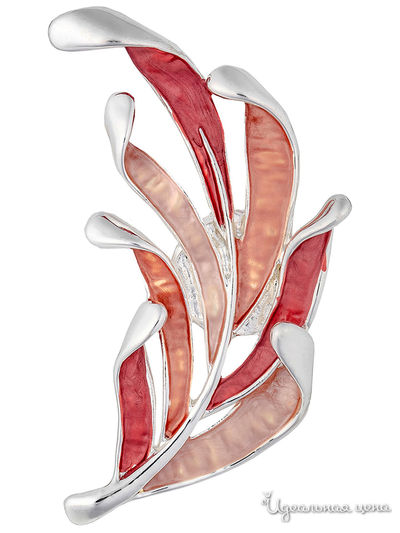 Брошь Shadore, цвет бордовый, персиковый