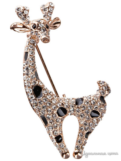 Брошь Shadore, цвет черный, золотой