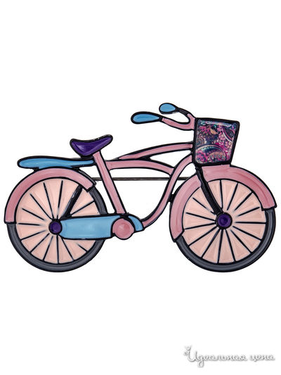 Брошь Shadore, цвет розовый, голубой