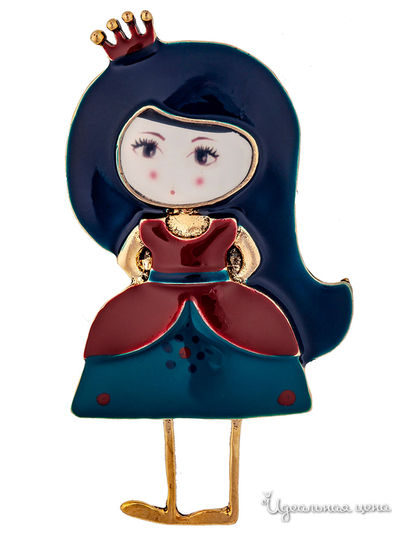 Брошь Shadore, цвет темно-синий, бордовый, бирюзовый