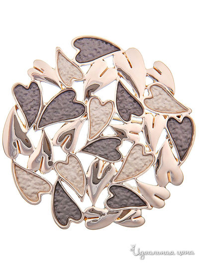 Брошь Shadore, цвет серый, кремовый