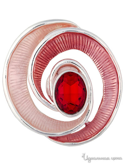 Брошь Shadore, цвет красный, розовый, персиковый
