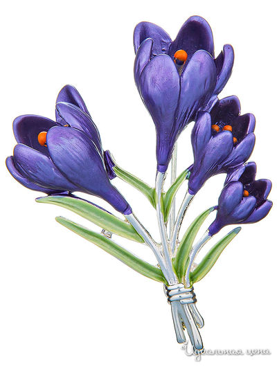 Брошь Shadore, цвет фиолетовый, зеленый