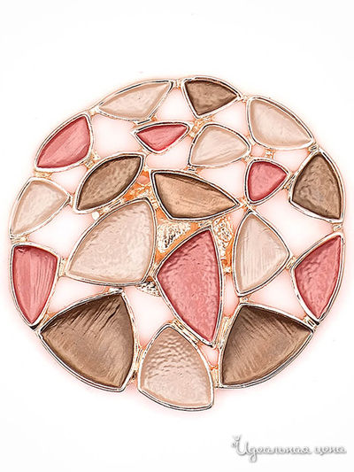 Брошь Shadore, цвет коричневый, розовый