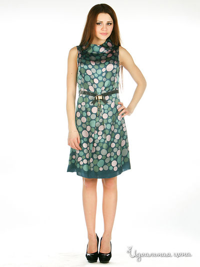 Платье SOCIETA&ATOS LOMBARDINI, цвет цвет зеленый / мультиколор