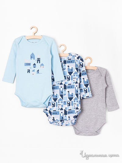 Боди, 3 шт 5.10.15, цвет голубой