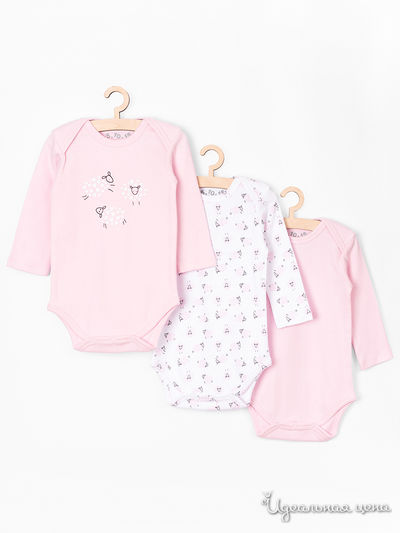 Боди, 3 шт. 5.10.15, цвет розовый