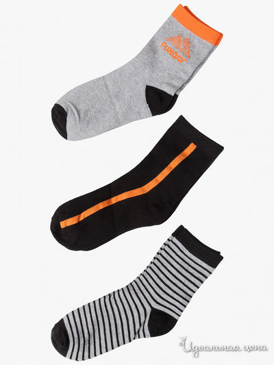 Носки, 3 пары 5.10.15, цвет черный