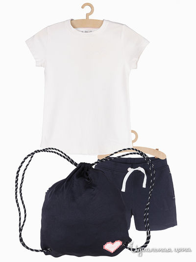Комплект: футболка, шорты, мешок 5.10.15, цвет белый