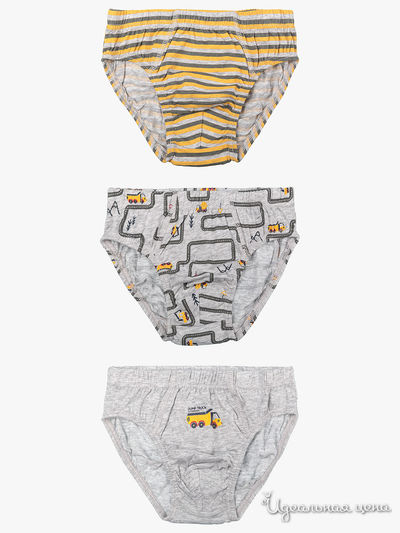 Комплект трусов, 3 шт 5.10.15, цвет серый