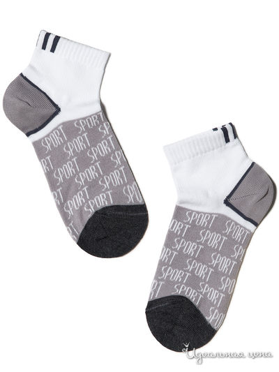 Носки CONTE, цвет белый, серый