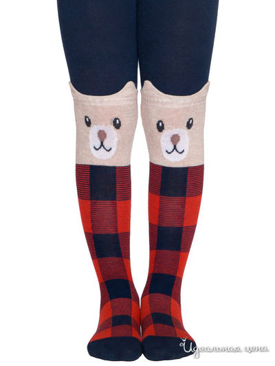 Колготки CONTE, цвет темно-синий, красный