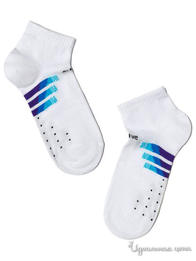Носки CONTE, цвет белый, синий